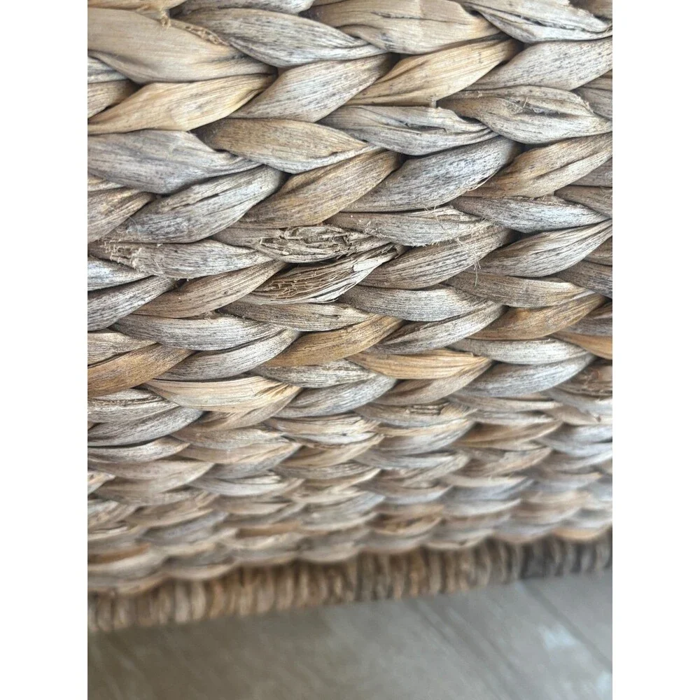 Vintage IKEA Gullholmen Rocking Chair Woven Banana Leaf Rattan Boho Lounge